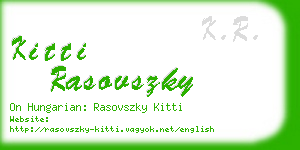 kitti rasovszky business card